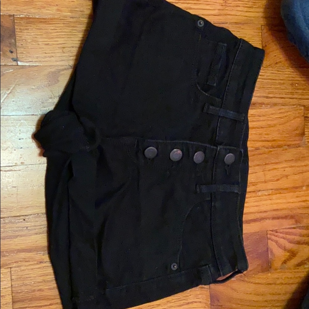 Old Navy high-rise black denim shorts